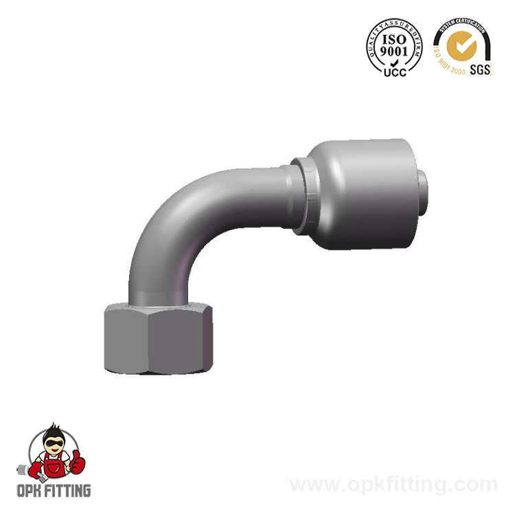 20491C-RW 90° metrická samica 24° Multiseal L.T.DIN 3868